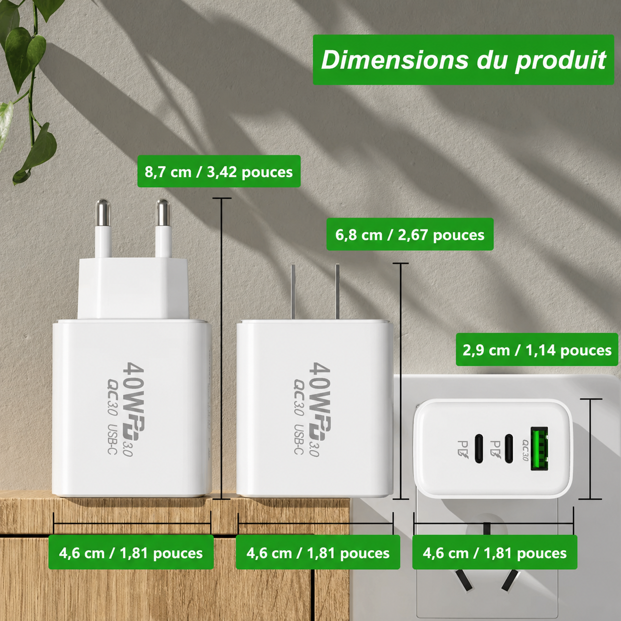 Chargeur Ultra Rapide 40W
