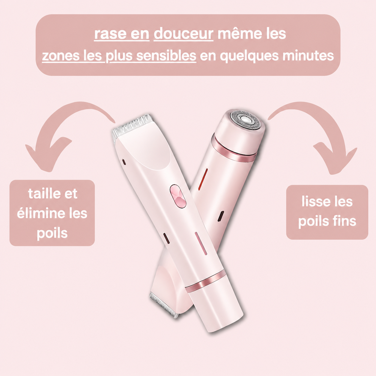 PureSkin™ Tondeuse 2-en-1 Corps & Maillot