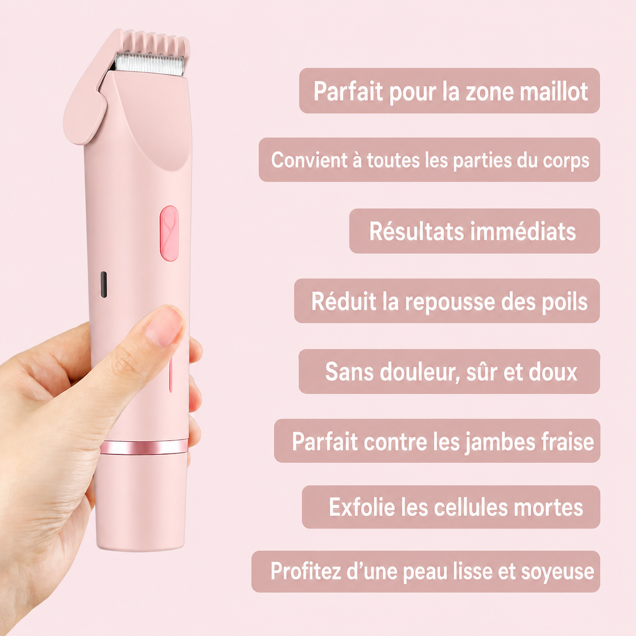 PureSkin™ Tondeuse 2-en-1 Corps & Maillot