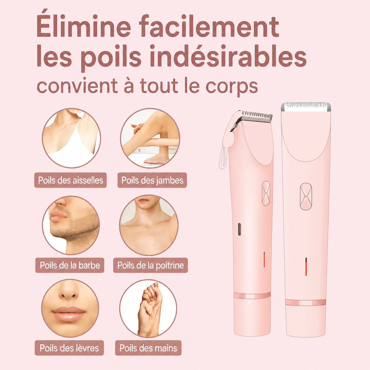 PureSkin™ Tondeuse 2-en-1 Corps & Maillot